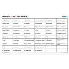 Testdoos filterorganen mens